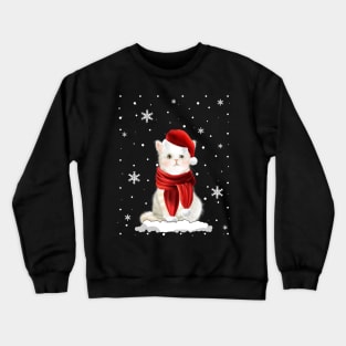 cat snowman Crewneck Sweatshirt